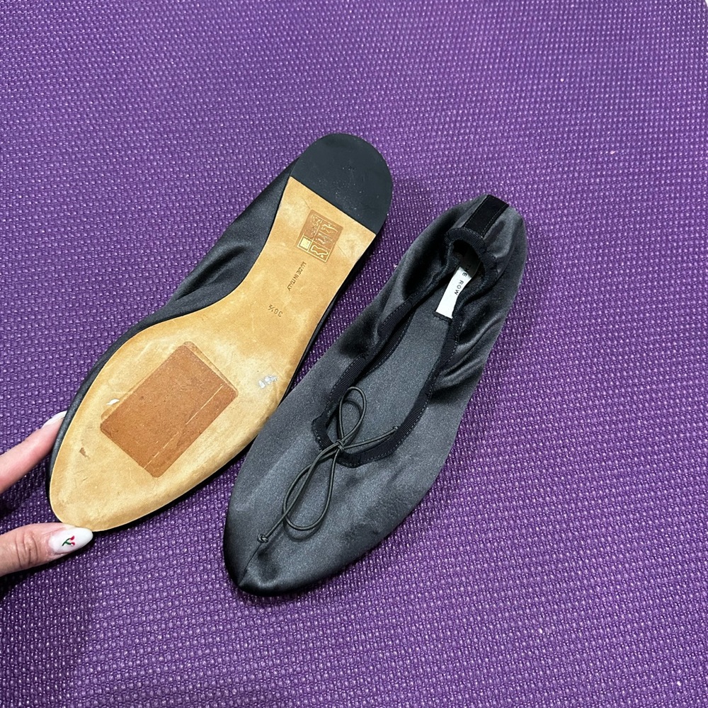 NWOT The Row Awar Silk Ballet Flats in Black - Picture 3 of 5
